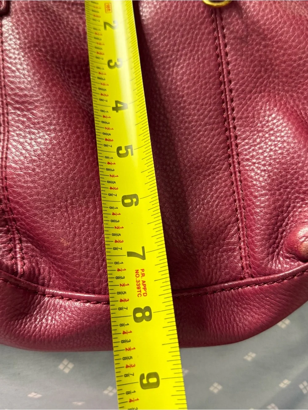 Hobo Red Leather Tote Bag with Crossbody Strap